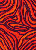 Bold Wavy Tiger Stripe Design Rug