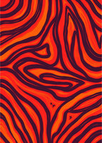 Bold Wavy Tiger Stripe Design Rug