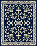 Classic Floral Scroll Pattern Rug
