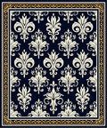 Classic Damask Floral Ornate Rug