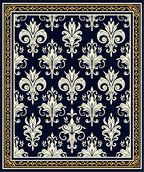 Classic Damask Floral Ornate Rug