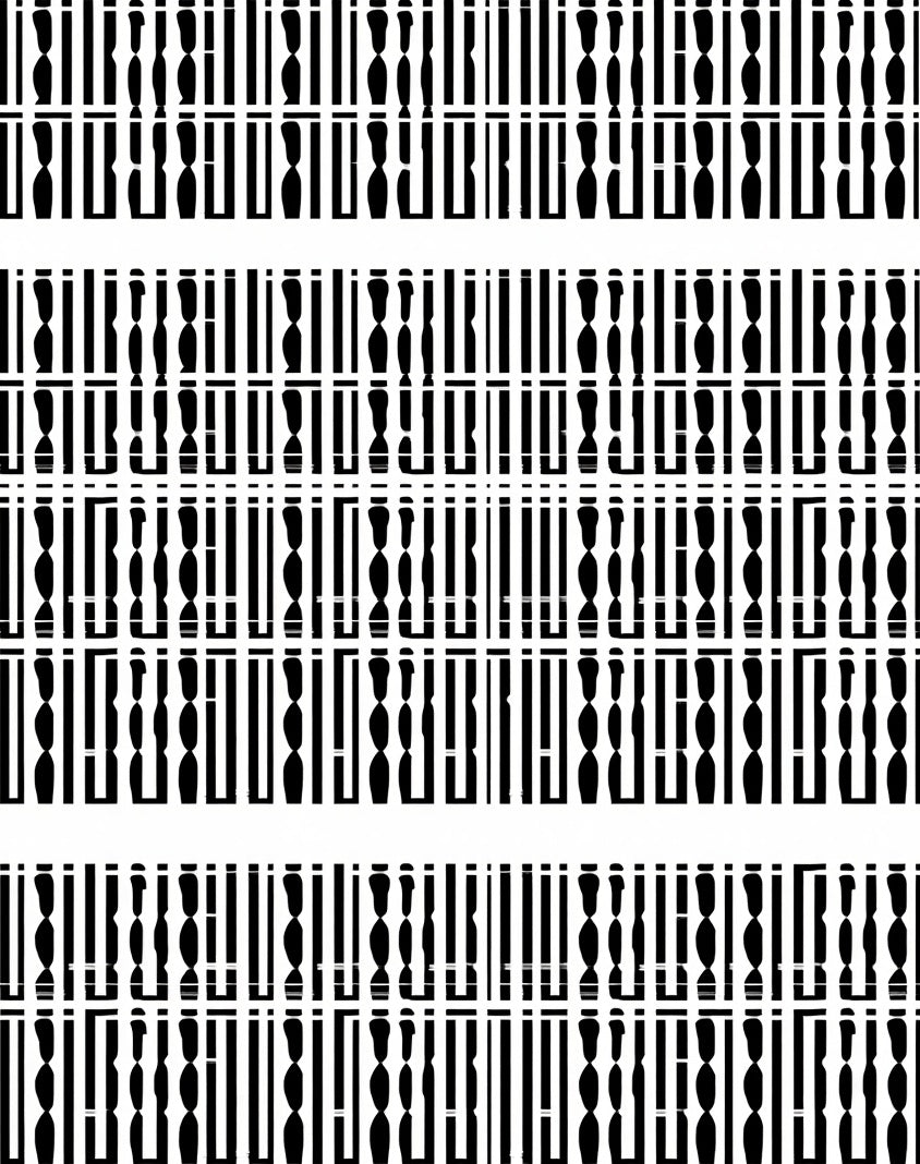 Abstract Stripe Maze Design Rug