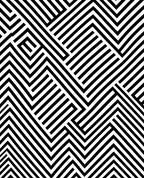 Monochrome Geometric Maze Pattern Rug