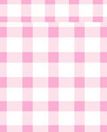 Pink White Gingham Checkered Pattern Rug