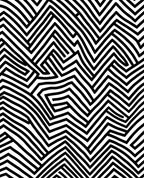 Graphic Zigzag Illusion Pattern Rug