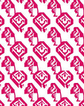 Bold Hot Pink Geometric Abstract Rug