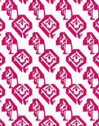 Bold Hot Pink Geometric Abstract Rug