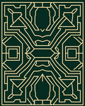 Geometric Deco Pattern Lines Rug