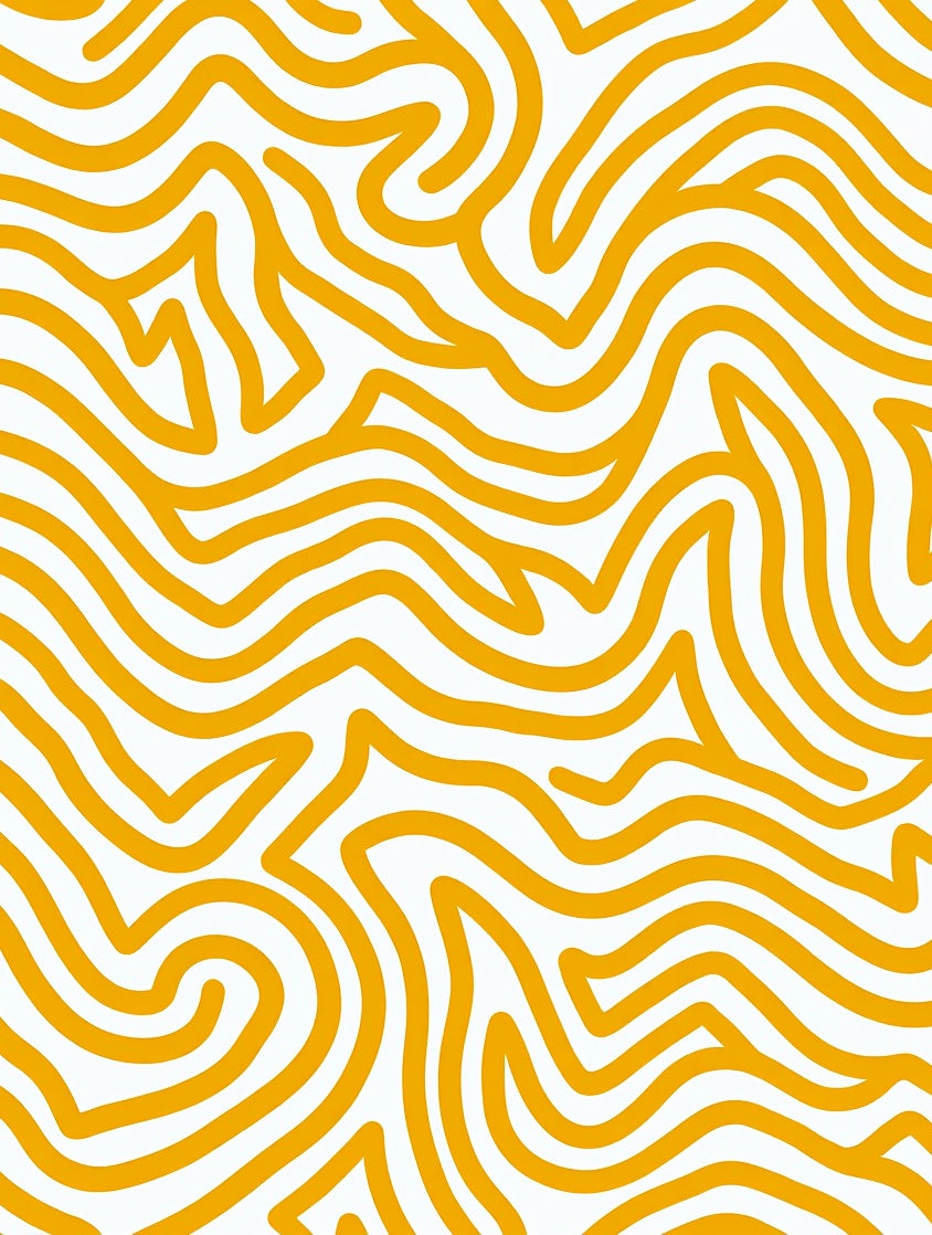 Bold Yellow Wavy Lines Rug