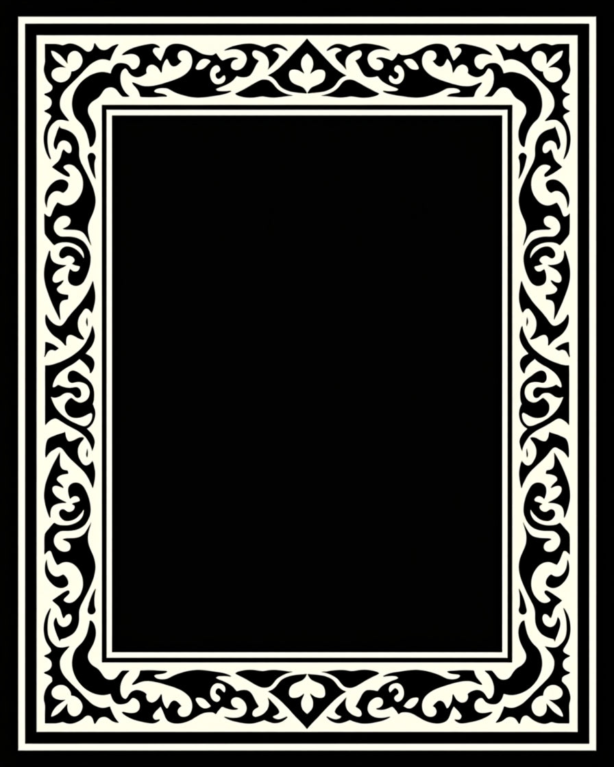 Classic Ornamental Frame Design Rug