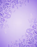 Whimsical Lavender Floral Vine Swirl Rug