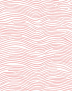Soft Pink Wavy Organic Lines Rug