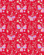 Whimsical Butterflies Flowering Vines Design Rug
