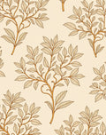 Botanical Branch Leaf Pattern Rug