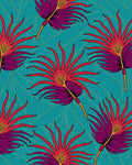 Exotic Palm Leaf Tropical Pattern Rug