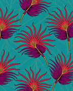 Exotic Palm Leaf Tropical Pattern Rug