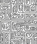 Abstract Doodle Line Art Rug