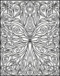 Intricate Swirl Floral Art Pattern Rug