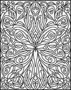 Intricate Swirl Floral Art Pattern Rug