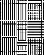 Black White Geometric Grid Pattern Rug