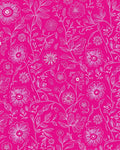 Orchid Fuchsia Floral Outline Rug