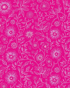 Orchid Fuchsia Floral Outline Rug