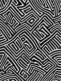 Monochrome Geometric Maze Pattern Rug
