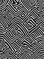 Monochrome Geometric Maze Pattern Rug