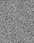 Black White Maze Pattern Rug