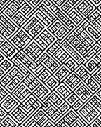 Black White Maze Pattern Rug