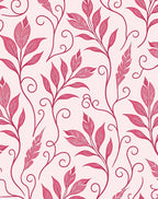Vining Tropical Leaf Pattern Rug