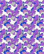 Bold Floral Waves Pattern Rug