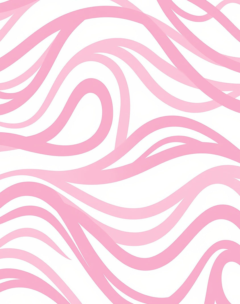 Sweet Pink Swirl Abstract Pattern Rug