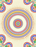 Vibrant Circular Sunburst Pattern Rug