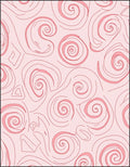 Pink Swirl Abstract Geometric Pattern Rug