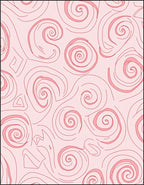 Pink Swirl Abstract Geometric Pattern Rug