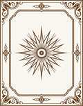 Ornate Sunburst Floral Frame Design Rug