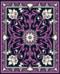 Art Nouveau Floral Pink Pattern Rug