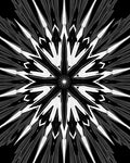 Abstract Mono Starburst Design Rug