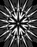 Abstract Mono Starburst Design Rug