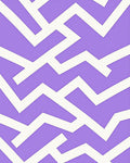 Modern Cream Purple Geometric Pattern Rug