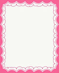 Pink Scallop Border Design Rug