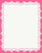 Pink Scallop Border Design Rug