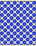 Classic Blue Floral Geometric Pattern Rug