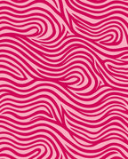 Vivid Pink Swirl Pattern Rug