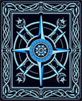 Nautical Compass Star Intertwined Frame Rug