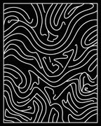 Abstract Line Art Flowing Pattern Rug