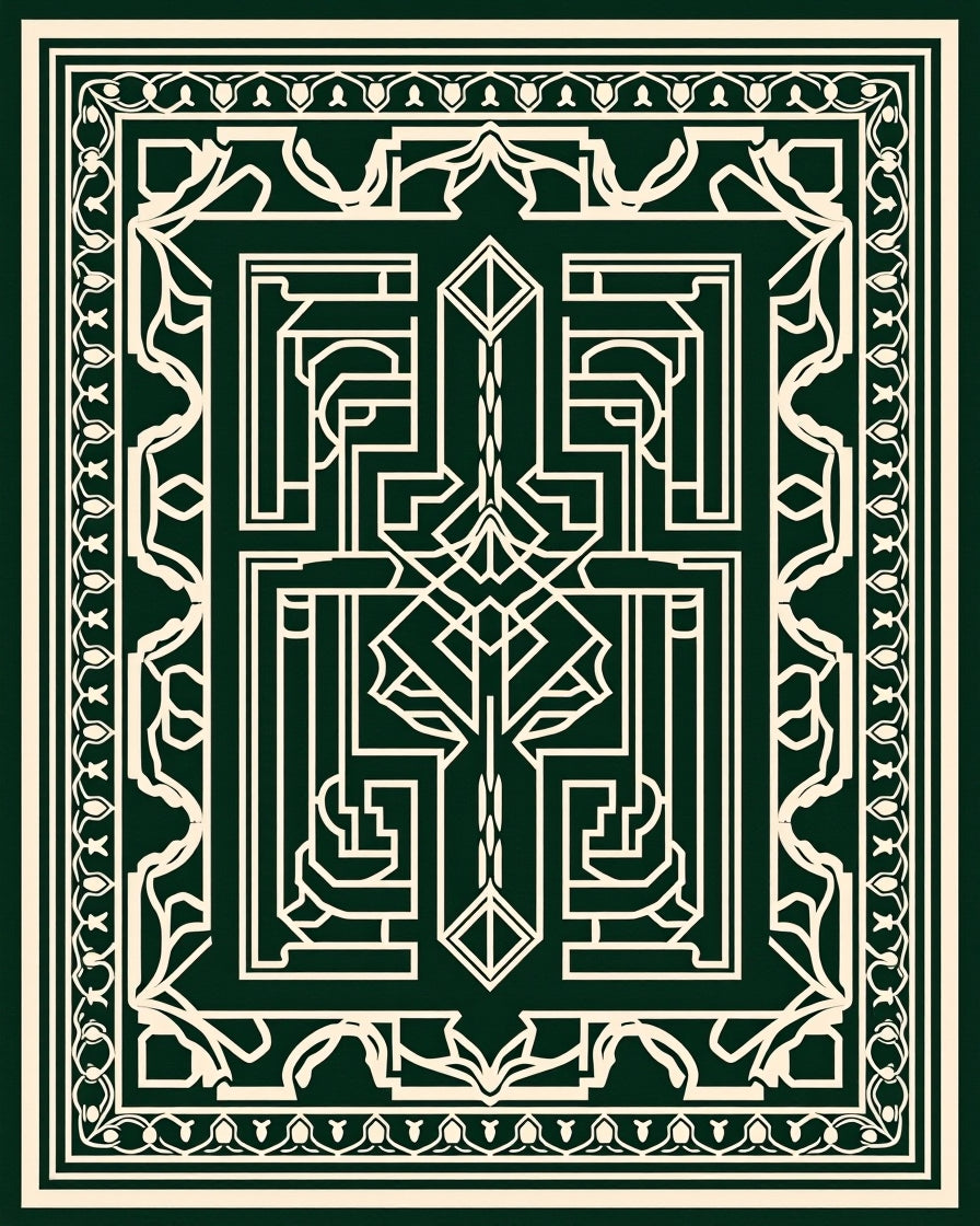 Art Deco Geometric Symmetry Design Rug