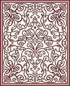Ornate Swirls and Floral Patterns Rug