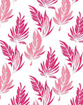 Bold Pink Feather Pattern Design Rug